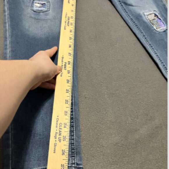 Justice 22 Plus Mid Rise Ladies Legging Denim Multicolor Jeans. NWOT - Picture 3 of 12